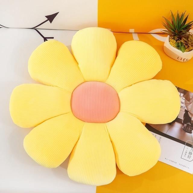 Flower Shaped Cushion Throw Pillow Yellow / S- 36cm / 14.1'' | Sage & Sill