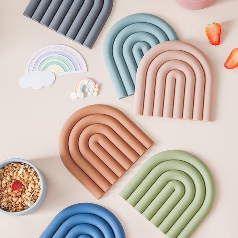 Rainbow Silicone Coasters | Sage & Sill