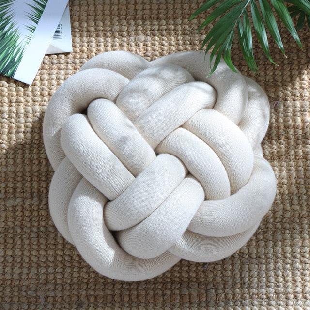 Six Knot Cotton Pillow Ivory | Sage & Sill