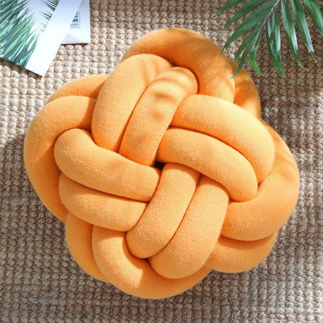 Six Knot Cotton Pillow Orange | Sage & Sill