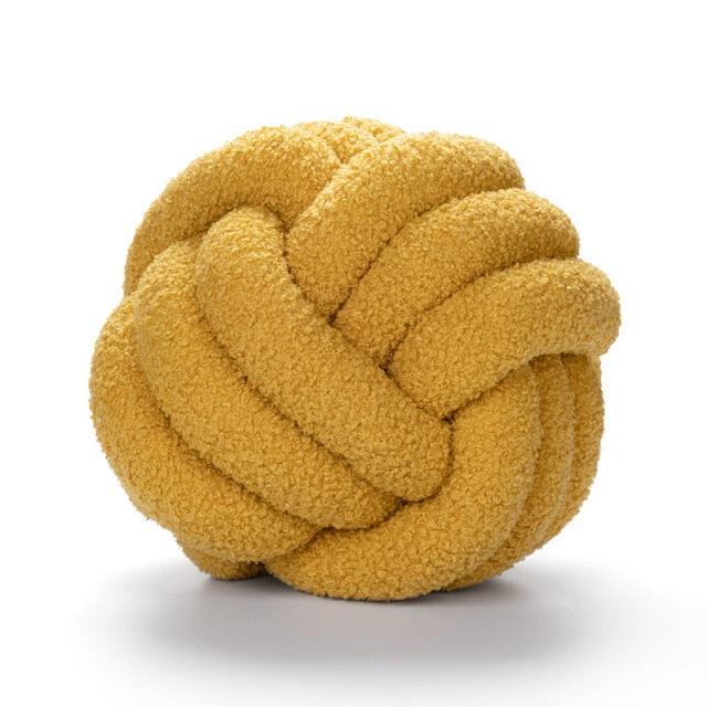 Triple Knot Cotton Fleece Pillow Goldenrod / Small | Sage & Sill