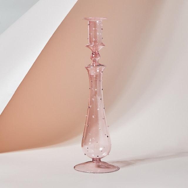 Fleur Pastel Glass Candlestick Holders | Sage & Sill