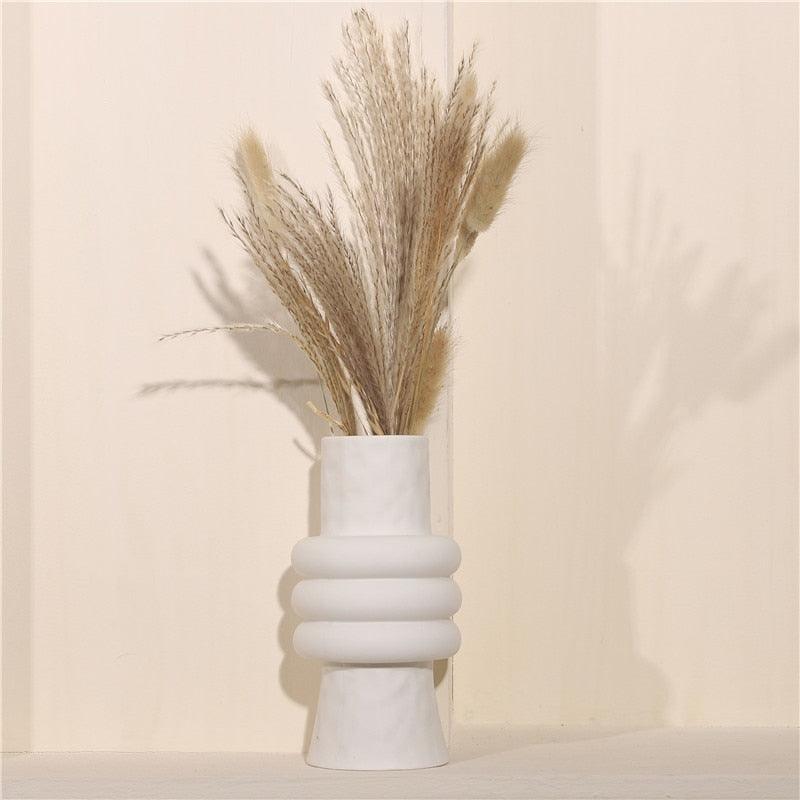 Alora White Ceramic Vases Center Rings | Sage & Sill