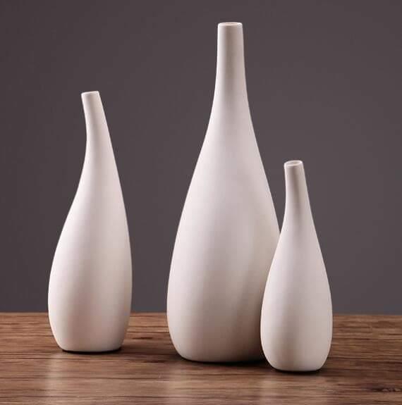 Water Drop White Porcelain Vase Set of three | Sage & Sill
