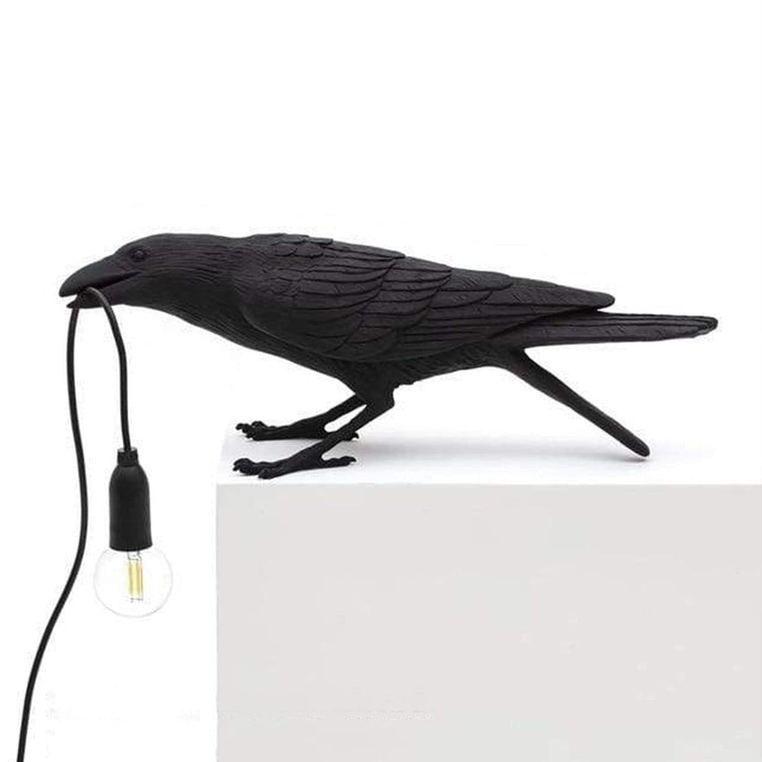 The Raven Bird Lamp Black / Sitting / US | Sage & Sill