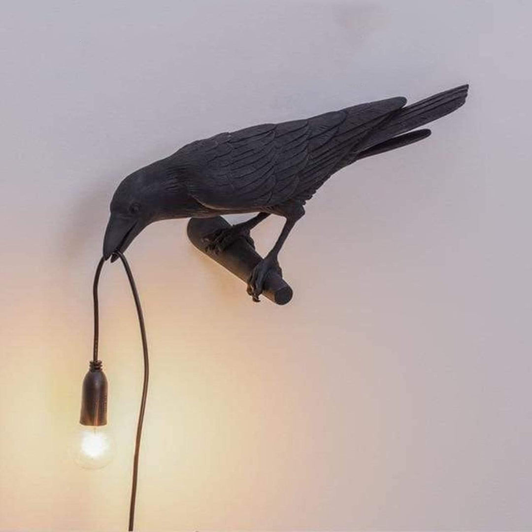 The Raven Bird Lamp Black / Wall Left / US | Sage & Sill