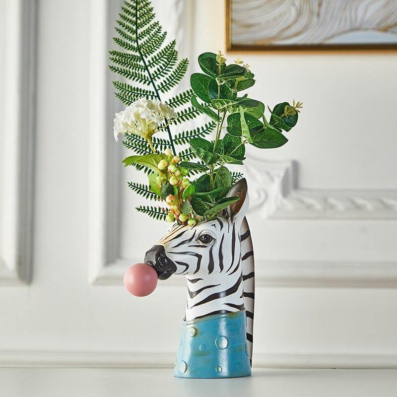 Bubblegum Animal Vase Zebra | Sage & Sill