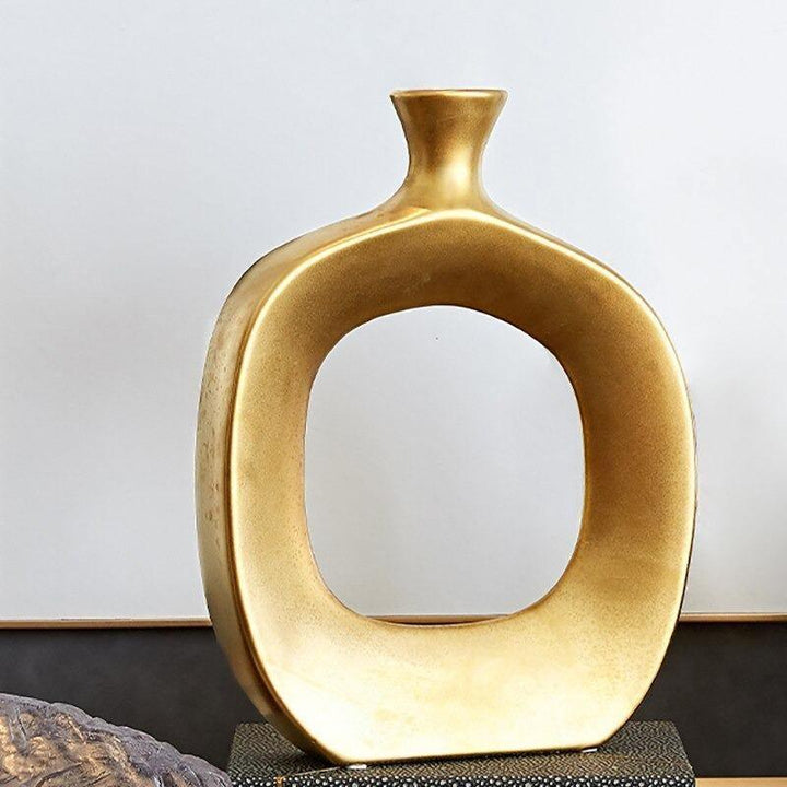 Sophia Gold Hollow Vases Large | Sage & Sill