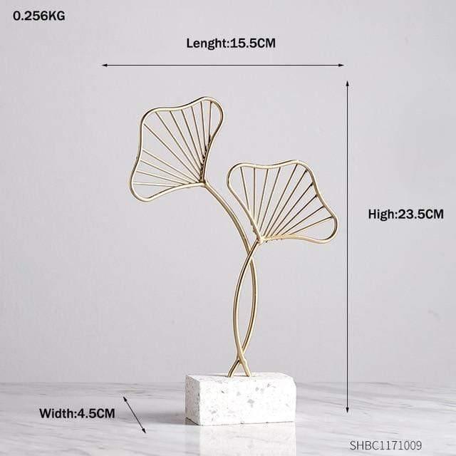 Foliage Decor Statue Figurines Ginkgo Leaf - Small | Sage & Sill