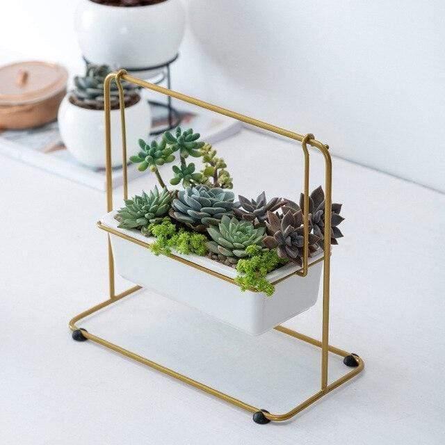 Succulent Swing Planter Gold / A | Sage & Sill