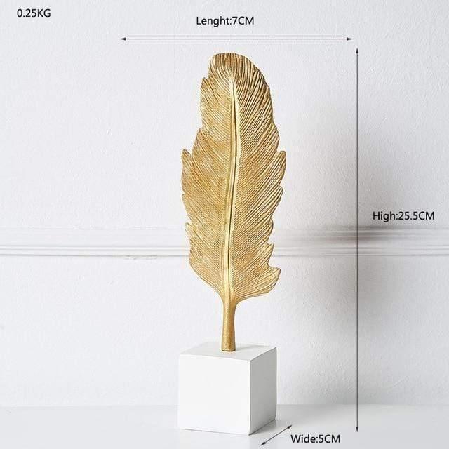 Foliage Decor Statue Figurines Feather Leaf - Large | Sage & Sill