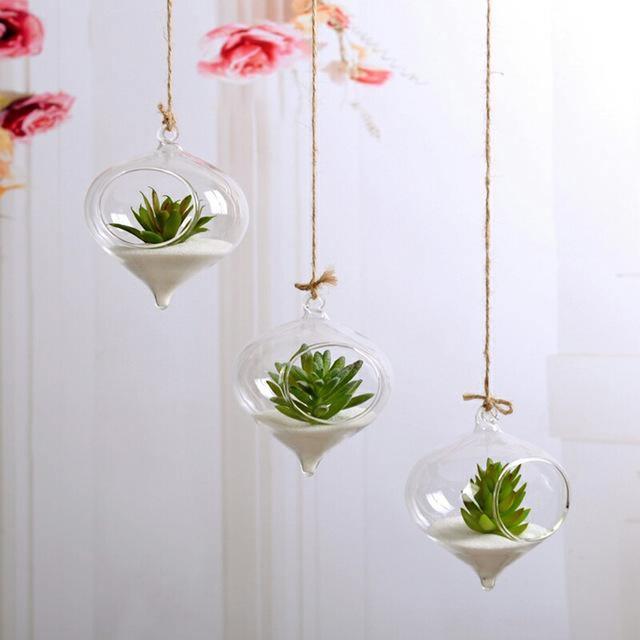 Hanging Glass Ball Terrarium Vase Petals | Sage & Sill